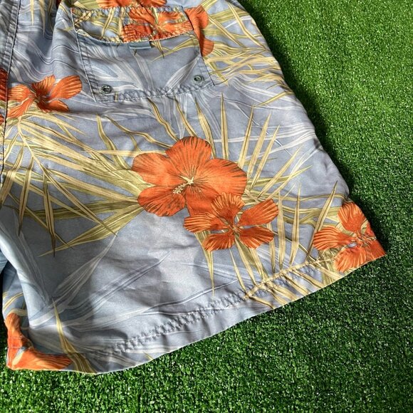 San N Sun Quick Dry Hawaiian Floral Swimwear Swim Board Short Trunks Size L - Picture 10 of 15